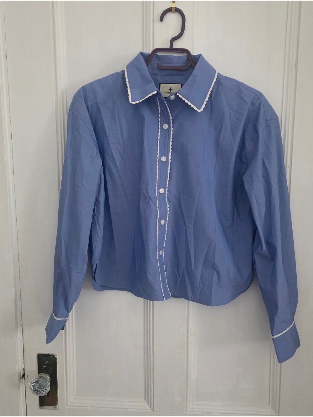 Tuckernuck Chambray Cropped Jasper Button Down